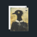 Horror Black Bird in a Black Dress Fantasy Briefkaart<br><div class="desc">A black bird in a black dress fantasy AI generated art</div>