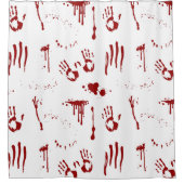 Horror Bloed Splattered Bloody Handprints Psycho Douchegordijn (Voorkant)