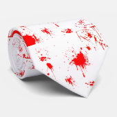 Horror Bloed Verspreide Stropdas (Opgerold)