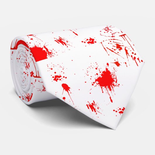 Horror Bloed Verspreide Stropdas (Opgerold)