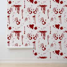 Horror Bloedige Handprints Bloedspatten Halloween