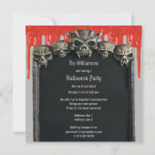 Horror Blood & Bats Halloween Party Kaart (Achterkant)