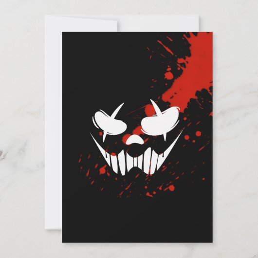 Horror Blood & Bats Halloween Party Kaart (Achterkant)