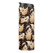 Horror Boo Ghost Halloween Patroon Thermosbeker (Geroteerd rechts)