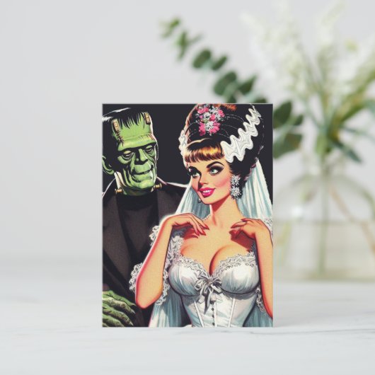  Horror Bride Briefkaart (Staand voorkant)