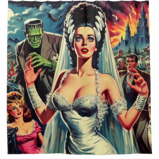  Horror Bride Douchegordijn (Voorkant)