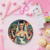 Horror Bride Papieren Bordje (Feest)