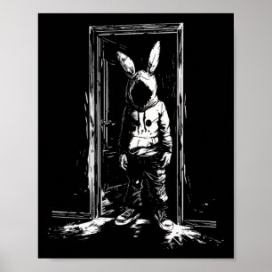 Horror Bunny Mask Man Konijn Alt Gothic Slasher Cr Poster