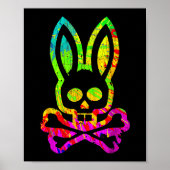  Horror Bunny Rabbit Face Tie Dye Happy Eas Poster (Voorkant)