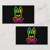  Horror Bunny Rabbit Face Tie Dye Happy Eas Visitekaartje (Voorkant / Achterkant)
