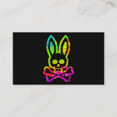  Horror Bunny Rabbit Face Tie Dye Happy Eas Visitekaartje (Voorkant)