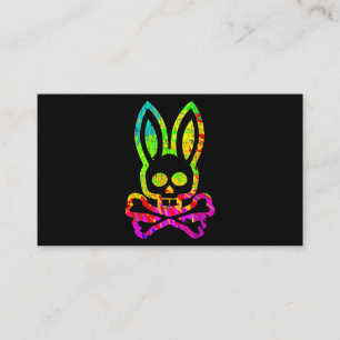  Horror Bunny Rabbit Face Tie Dye Happy Eas Visitekaartje