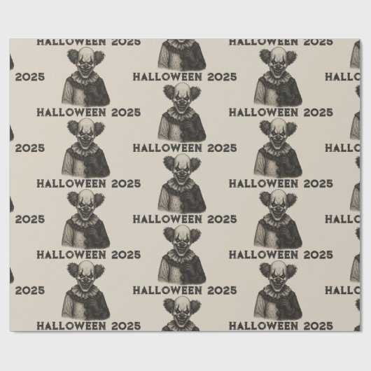 Horror Carnaval Gift Wrap voor Halloween Cadeaupapier (Vlak)