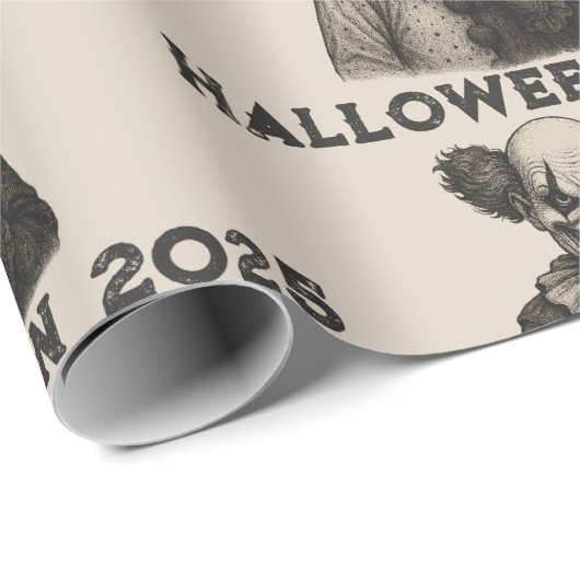  Horror Carnaval Gift Wrap voor Halloween Cadeaupapier (Rol Hoek)