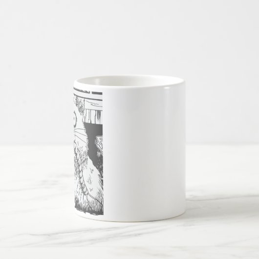 Horror cat anime art koffiemok (Center)