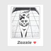 Horror cat anime art sticker (Vel)