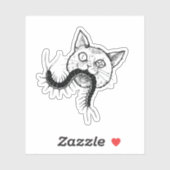 Horror cat anime art sticker (Vel)