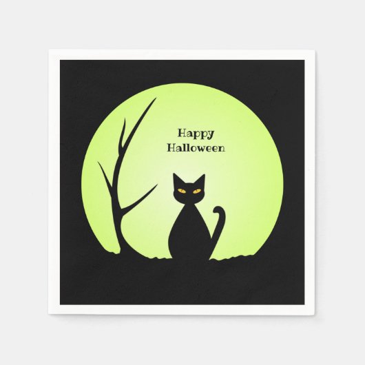 Horror Cat Paper Napkin Servet (Voorkant)