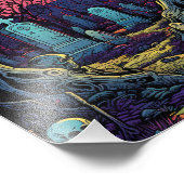 Horror Cemetery Foto Afdruk (Hoek)