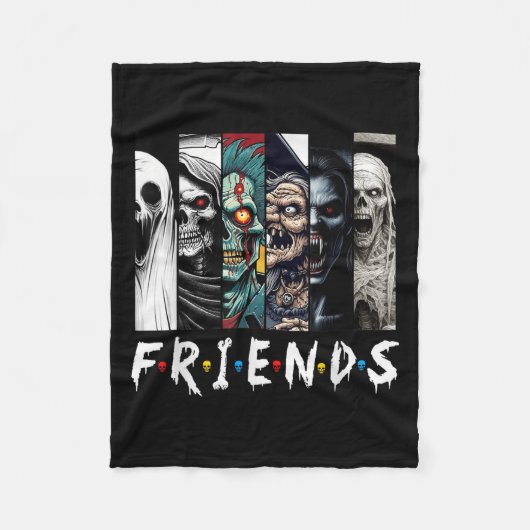 Horror Characters Friend Halloween Family Matching Fleece Deken (Voorkant)