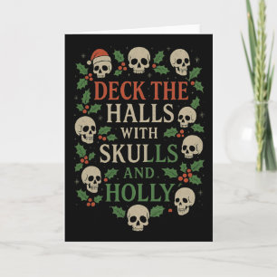 Horror Christmas Design voor Gothic Skull Lovers Kaart