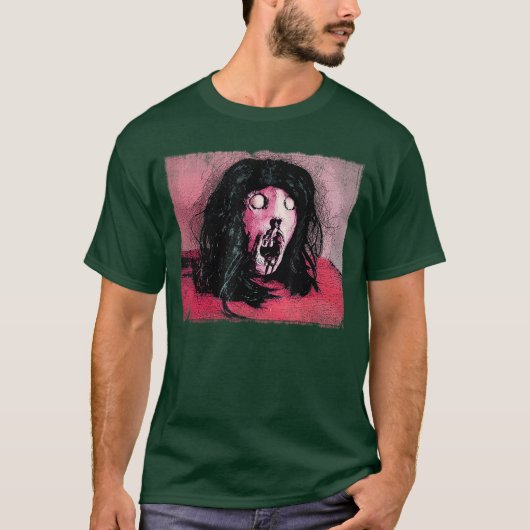 Horror Comic Art Severed Head Gore Retro Movie Mac T-shirt (Voorkant)