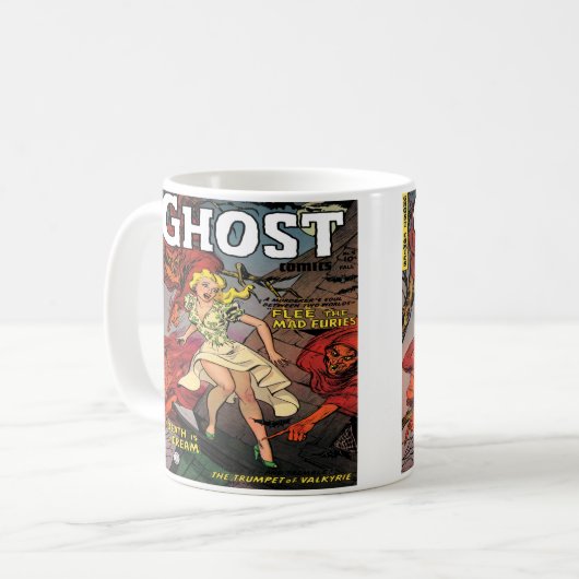 Horror  Comic Book Design Coffee Mok Cup (Voorkant links)