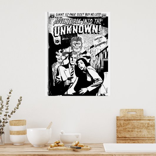 Horror Comic Book Hoesje Retro  Volume 025 Poster (Keuken)