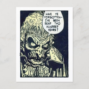  Horror Comic Panel van The Unseen Briefkaart