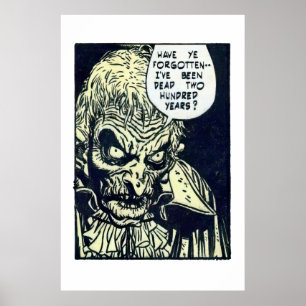  Horror Comic Panel van The Unseen Poster