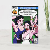 Horror Comic Style Verjaardag Kaart (Voorkant)