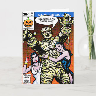 Horror Comic Style Verjaardag Kaart