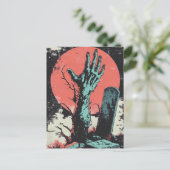 Horror Comic Zombie Graveyard Briefkaart (Staand voorkant)