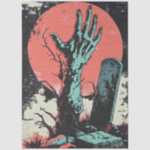 Horror Comic Zombie Graveyard Decoupage Tissuepapier (Voorkant)