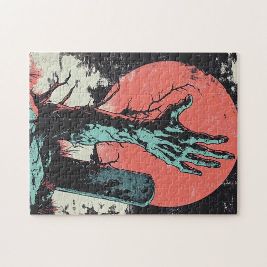 Horror Comic Zombie Graveyard Legpuzzel (Horizontaal)