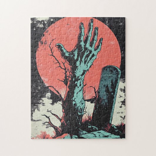 Horror Comic Zombie Graveyard Legpuzzel (Verticaal)