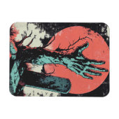 Horror Comic Zombie Graveyard Magneet (Horizontaal)