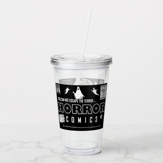 HORROR Comics Tumbler Acryl Drinkbeker (Achterkant)
