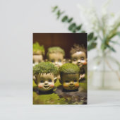 Horror Creepy Dollhead Gross Briefkaart (Staand voorkant)