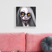 Horror Creepy Woman Canvas Afdruk (Insitu (Woonkamer))