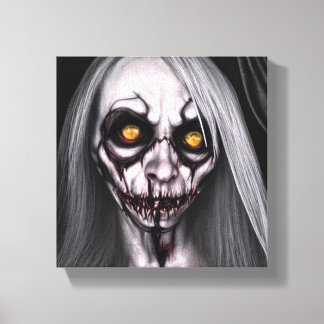 Horror Creepy Woman Canvas Afdruk
