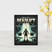 Horror Deadlift Workout Training Bodybuilder Kaart (Gele Bloem)