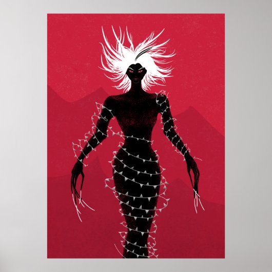 Horror Demon Girl Witchy Gothic Poster (Voorkant)