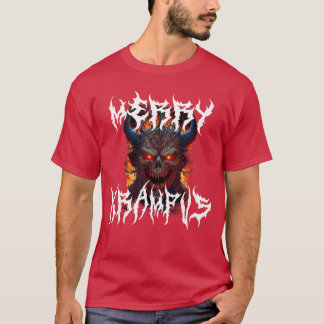 Horror Dmoneufel Frau Kramperl Outfit Maske Merry T-shirt