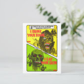 HORROR DUBBELE FUNCTIE BRIEFKAART (Staand voorkant)