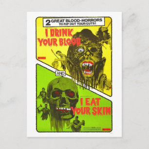 HORROR DUBBELE FUNCTIE BRIEFKAART