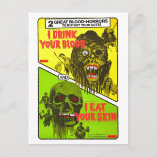 HORROR DUBBELE FUNCTIE BRIEFKAART