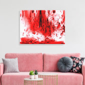 Horror eng Bloody Halloween Canvas Afdruk (Insitu (Woonkamer))