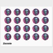Horror-enge Woman Classic Round Sticker (Vel)