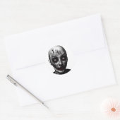 Horror-enge Woman Classic Round Sticker (Envelop)
